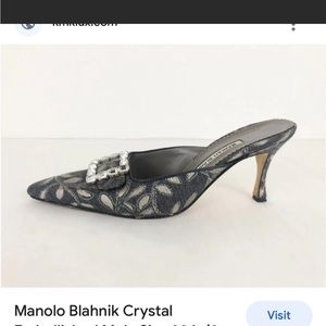 Manolo Blahnik slip on high heel shoe size 37